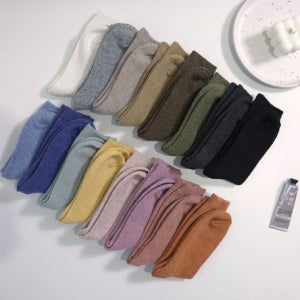 캐시미어 국산 고급 울양발 두꺼운 면 패션 캐주얼 중목 가을 겨울 양말 so10031