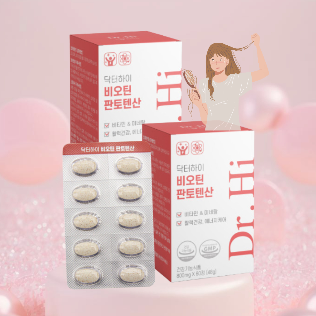 <b>닥터하이</b> 비오틴 판토텐산 영양제 800mg 60+60정