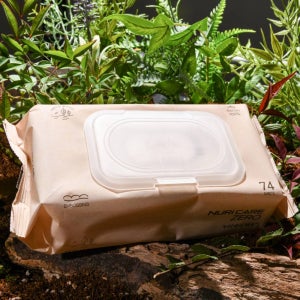 도톰한 대용량 아기 신생아를위한 두꺼운 자연원단 생분해물티슈74매x10팩x2박스