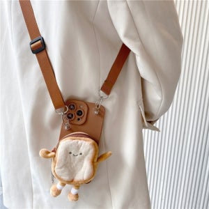 갤럭시 A72 뽀글이 토스트 동전 지갑 목걸이 케이스