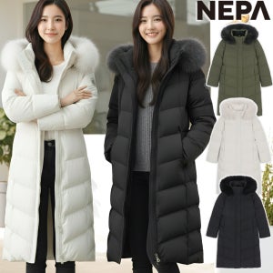 네파 롱패딩 여자 후드 구스 다운 겨울 롱 패딩 점퍼