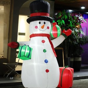 겨울 크리스마스 야외 포토존 LED 에어 벌룬 대형 눈사람