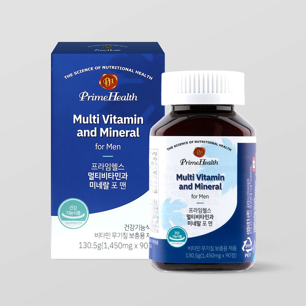 <b>마더네스트</b> 프라임헬스 멀티비타민과 미네랄 포맨 90정 (3개월분)