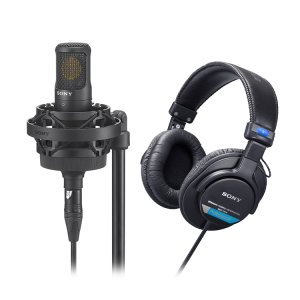 소니 레코딩 세트 C-80 콘덴서 마이크+MDR-7506 모니터링 헤드폰 딩고 C80 MDR7506