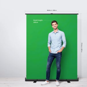 세도나 휴대용 원터치 롤업 크로마키 배경지 - 그린