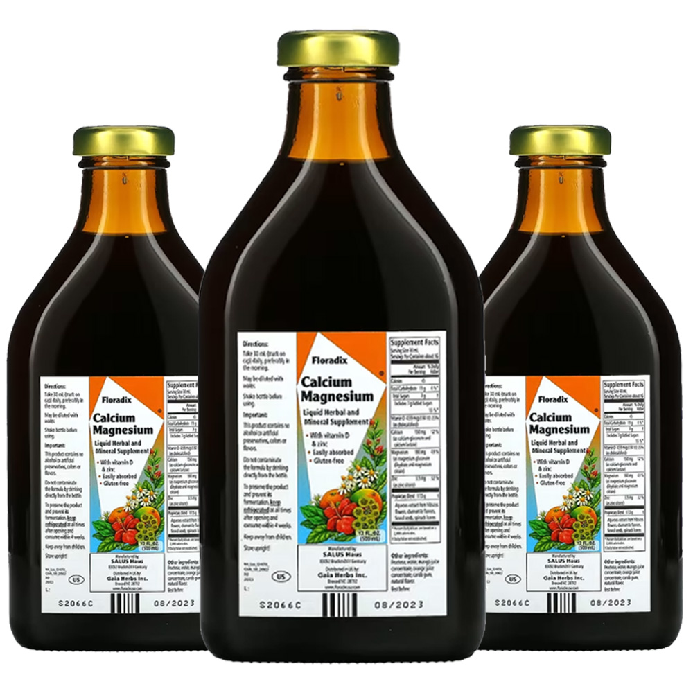 <b>가이아</b>허브 <b>칼슘</b> 마그네슘 비타민D 아연 ZINC 500ml 3병 칼마디 마칼디 칼디