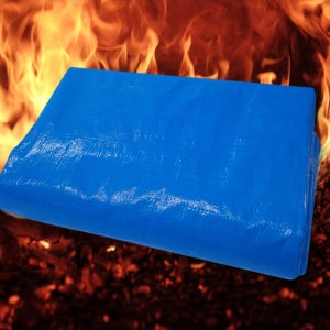 [타프앤툴] 방염 그라운드시트 방수포 PE타포린 난연 방수 천막, 파랑색 2x2m