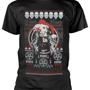 공식 ROB ZOMBIE 롭 좀비 Bloody Santa 반팔 티셔츠