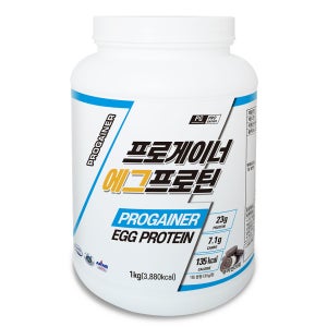 프로게이너 에그프로틴 EGG 난백분말 계란흰자 에그화이트 단백질쉐이크 쿠키앤크림맛, 1kg, 1개