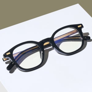 시력보호 자외선 블루라이트 차단 안경테 검정 투명 사각 뿔테 B019