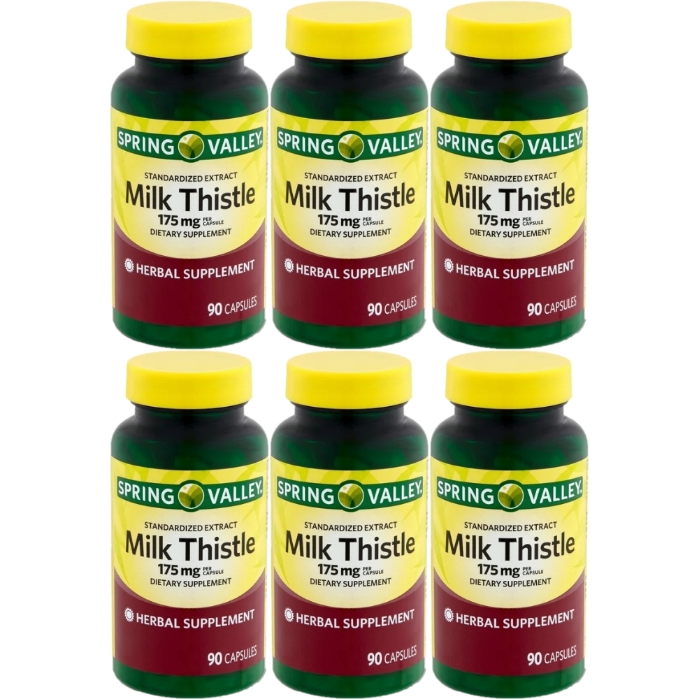 <b>스프링 밸리</b> 밀크씨슬 175mg 90정 6병