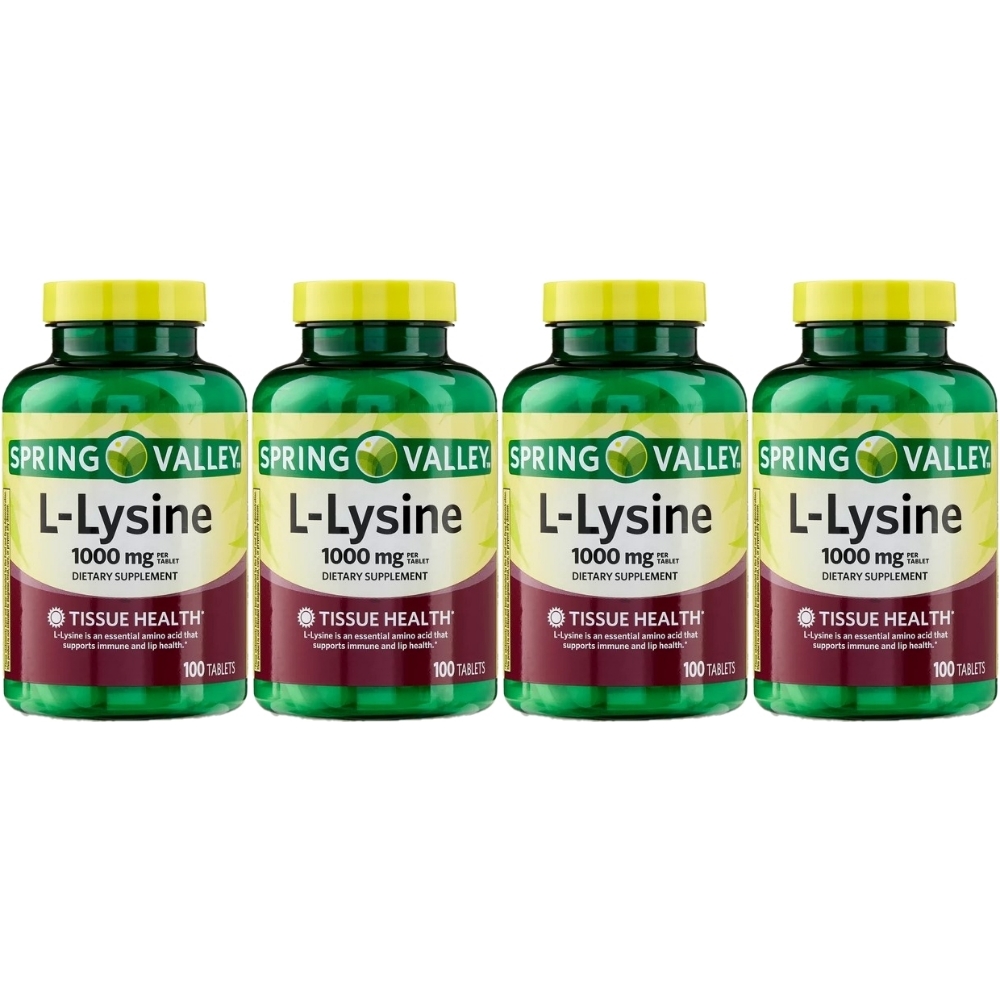 <b>스프링 밸리</b> 엘 라이신 1000mg 100정 4병