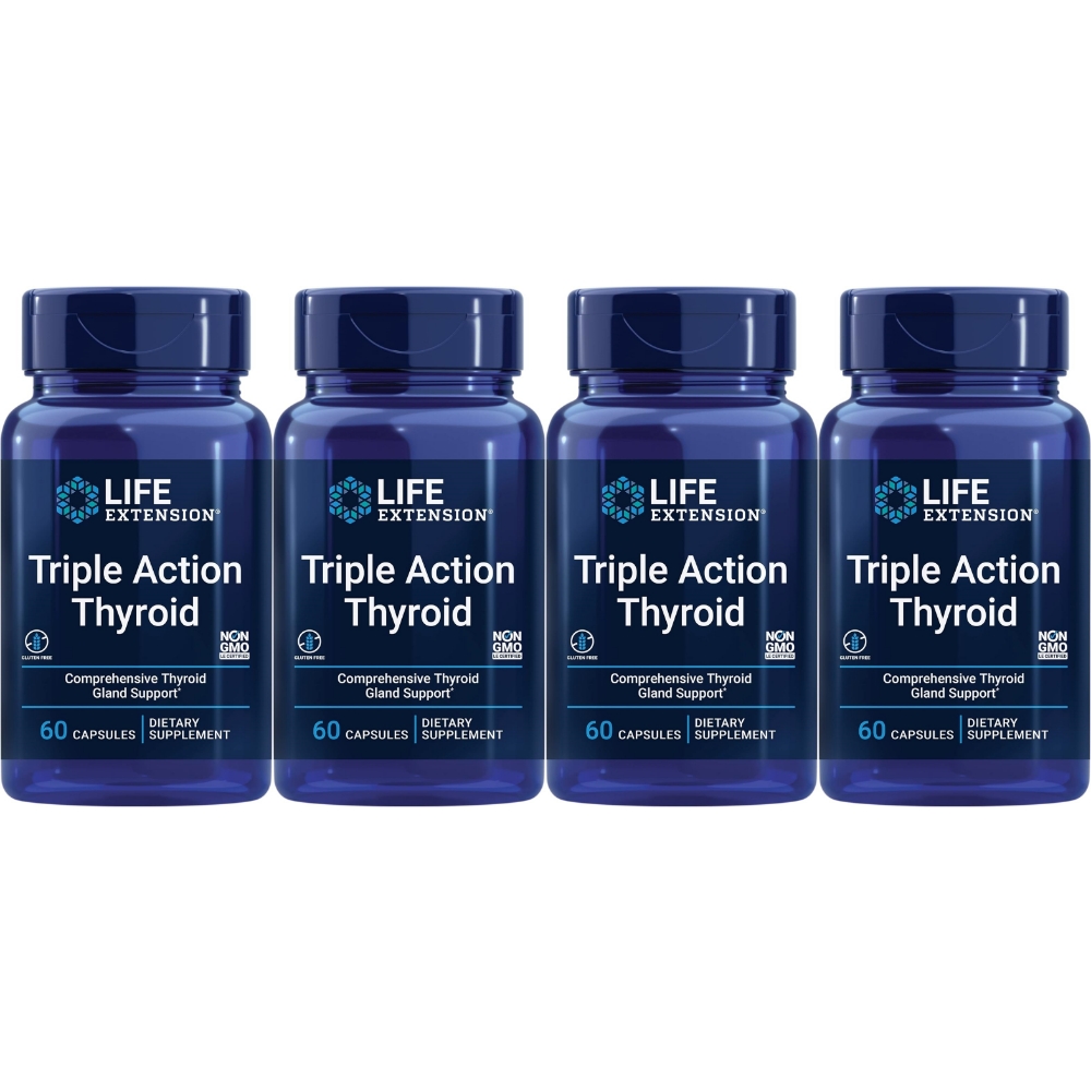 라이프익스텐션 <b>트리플 액션 싸이로이드</b> 60정 4팩