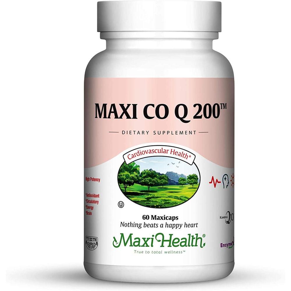 미국직구 Maxi Health <b>CoQ10200mg</b> Coenzyme Q10 60캡슐 Kosher