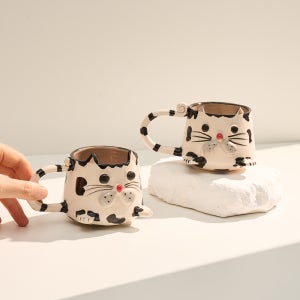 [헤븐센스] 핸드메이드 터키쉬 고양이 머그 컵 커피잔