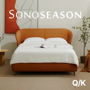 모던 하운드 침대 프레임 소노호텔앤리조트 호텔침대 Q.K(퀸.킹겸용), 브라운