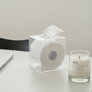 아크릴 티슈 두루마리 휴지 케이스