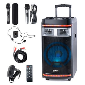 이동식 휴대용 블루투스 버스킹 앰프 스피커 노래방 마이크 CR400PBS6