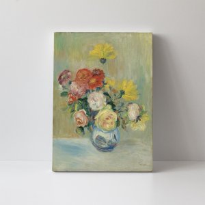 단 르누아르-장미와달리아 미술작품 캔버스액자 인테리어 12호 [60.6x45.5cm]