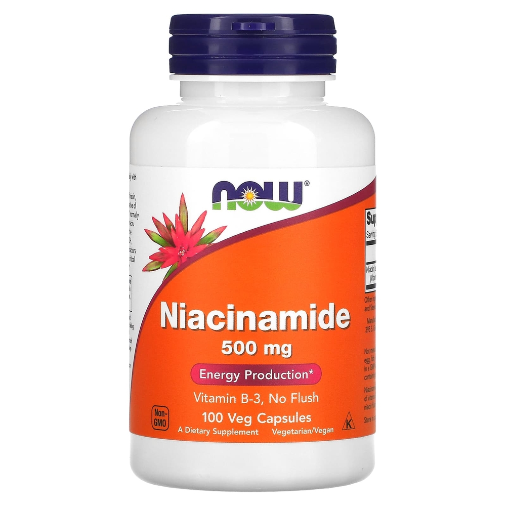 NOW <b>나이아신아마이드 500mg</b> 100정 비타민B3 Niacinamide