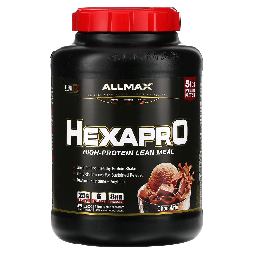 올맥스 프로 6가지 프로틴 <b>단백질 혼합물</b> 초콜릿 맛 2.27kg, 5lbs