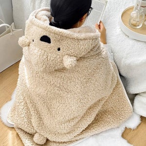 캠핑용담요 1인용 케이프담요뽀글이 학교 사무실