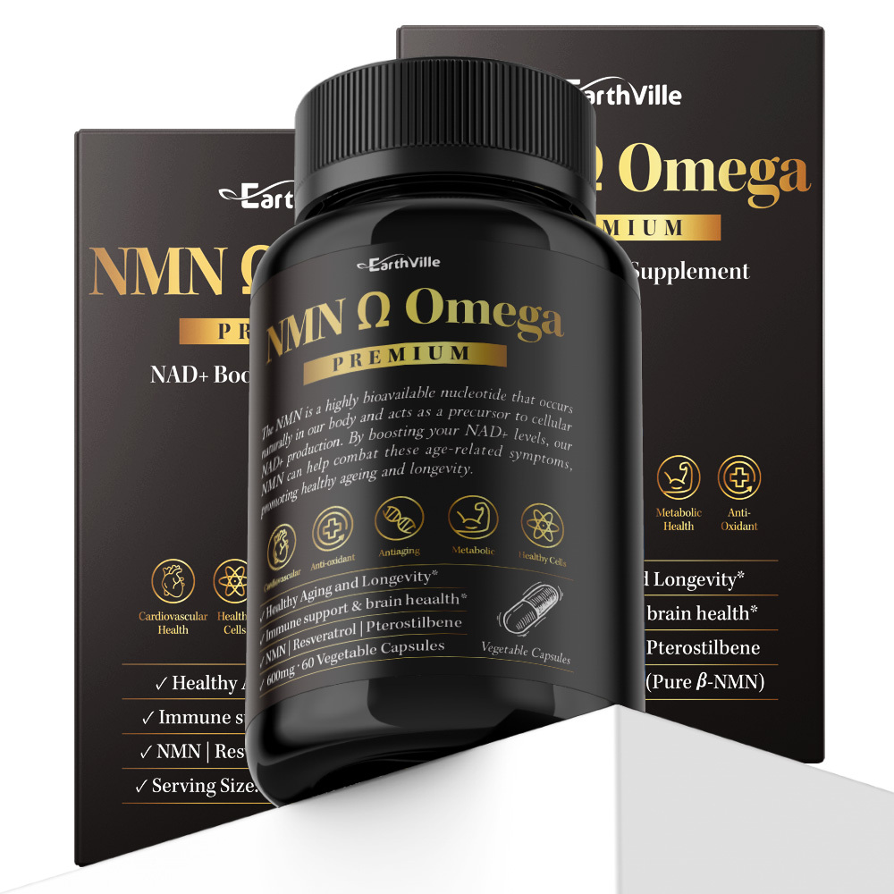 어스빌 NMN 3중케어 <b>레스베라트롤</b> 프테로스틸벤 엔엠엔 효능 600mg 60정