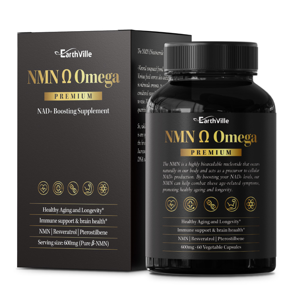 어스빌 NMN 3중케어 레스베라트롤 <b>프테로스틸벤</b> 엔엠엔 효능 600mg 60정