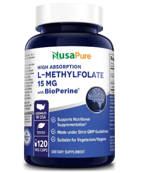 NusaPure 메틸 활성화 <b>엽산</b> 120정 임산부 임신 준비 초기 임신전 <b>엽산</b>