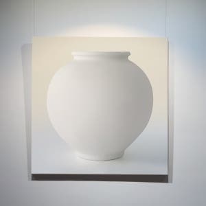 달항아리 그림 액자 베이지 무광 정사각7호 45x45 다복