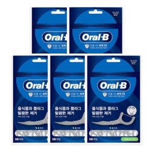 오랄비 C자형 일회용 치실 30개입 x 5개