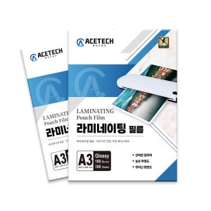 에이스테크 정전기방지 라미네이팅필름 코팅지 코팅필름 코팅용지 A3 100mic 100매