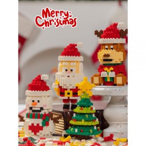 크리스마스 선물 이브 핸드메이드 diy 트리 산타 눈사람 블록 장난감