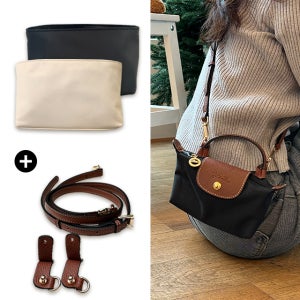 (이너백무료)도시백 롱샴 르 플리아쥬 호환 미니 파우치백 리폼 가방끈 스트랩 크로스끈