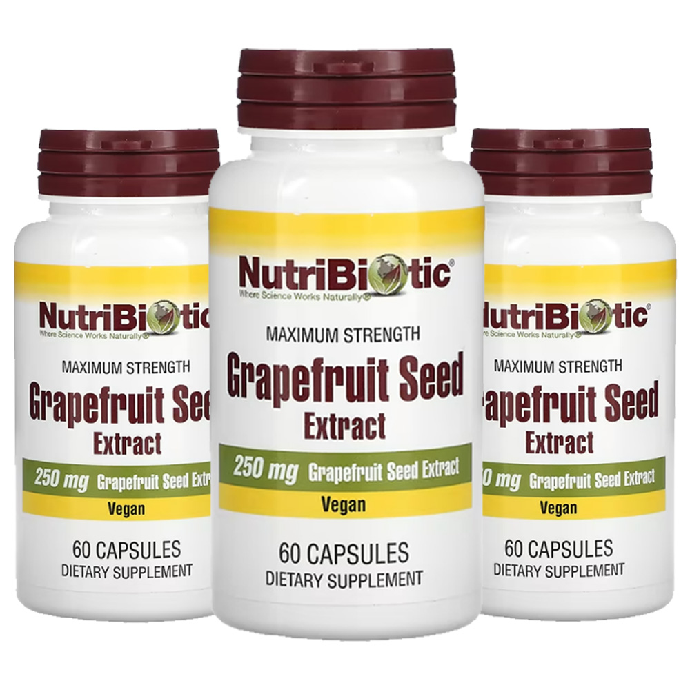 <b>뉴트리바이오틱</b> Grapefruit Seed Extract 자몽씨추출물 60캡슐3통