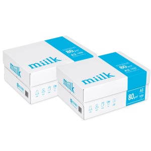 밀크(miilk) A3 80g 복사용지 2BOX 총2500매 한국제지