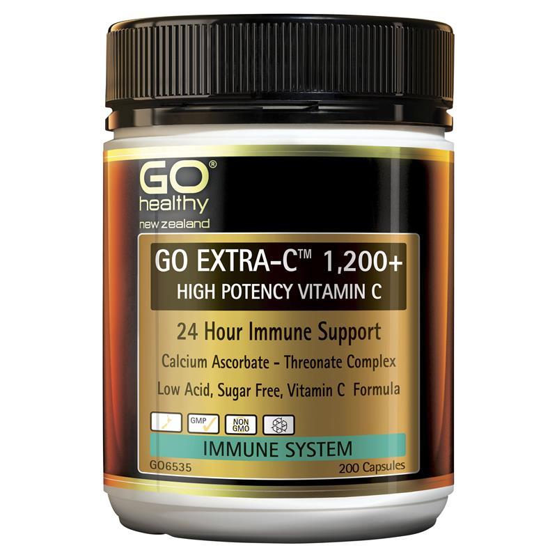 <b>고헬씨</b> 엑스트라-C 1200 플러스 캡슐 200정 <b>중성</b> 비타민C 시트러스 바이오플라보노이드 GO Healthy Extra-C
