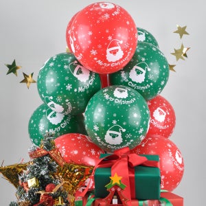 조이 30cm 크리스마스 풍선 산타혼합(50개입)