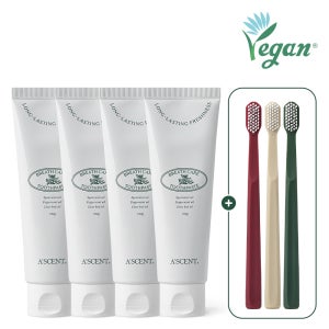 에이센트 구취제거 비건 치약 100g 4개입 천연 유래 불소 입냄새 제거 프라그 잇몸