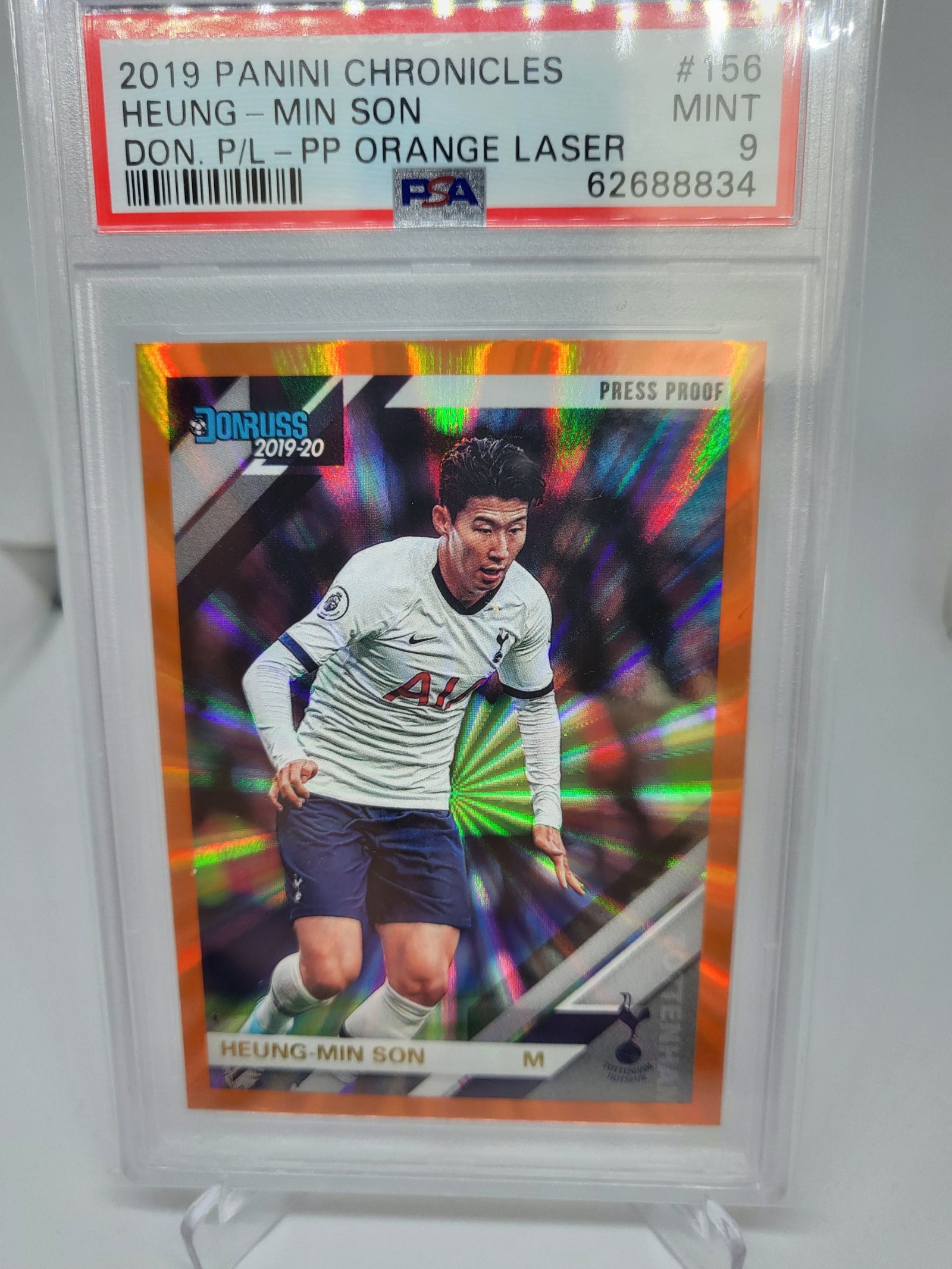 2019 Chronicles Donruss 손흥민 PSA등급 ORANGE PP EPL축구카드