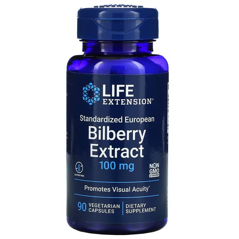 라이프익스텐션 표준화된 유러피언 빌베리 추출물 100mg <b>Bilberry</b>