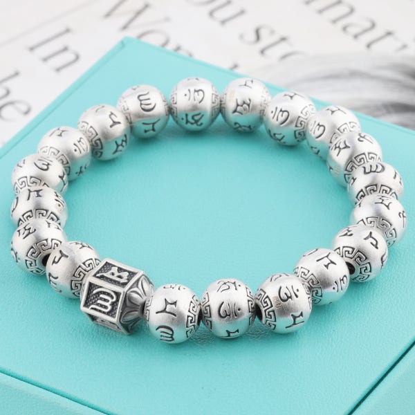925은염주팔찌 불교팔찌 순은 남자실버팔찌 커플bracelet