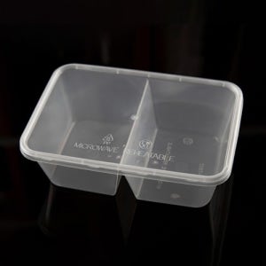 내열용기 반찬 사각도시락 T-650D 500개입 PP 몸통+뚜껑 650ml