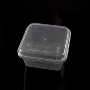 내열용기 반찬 사각도시락 T-SQ650 500개입 PP 몸통+뚜껑 650ml