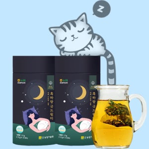 카페인없는 잠안올때 잠잘오는 숙면에 좋은 차 흑하랑 굿드림티 2통