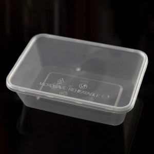 내열용기 반찬 사각도시락 T-650A 500개입 PP 몸통+뚜껑 650ml