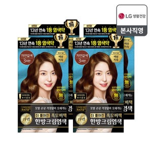 리엔 흑모비책 크림 염색약 120g_자연갈색 x 4개