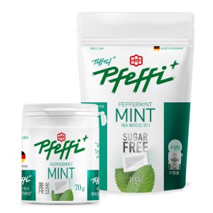졸음 금연 자일리톨 껌 대신 독일 페피 무설탕 민트 캔디 70g통+리필팩 운전 차량용