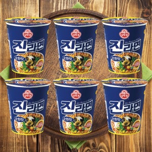 오뚜기 진라면 순한맛 컵라면 65g 6개 소컵 작은컵 라면