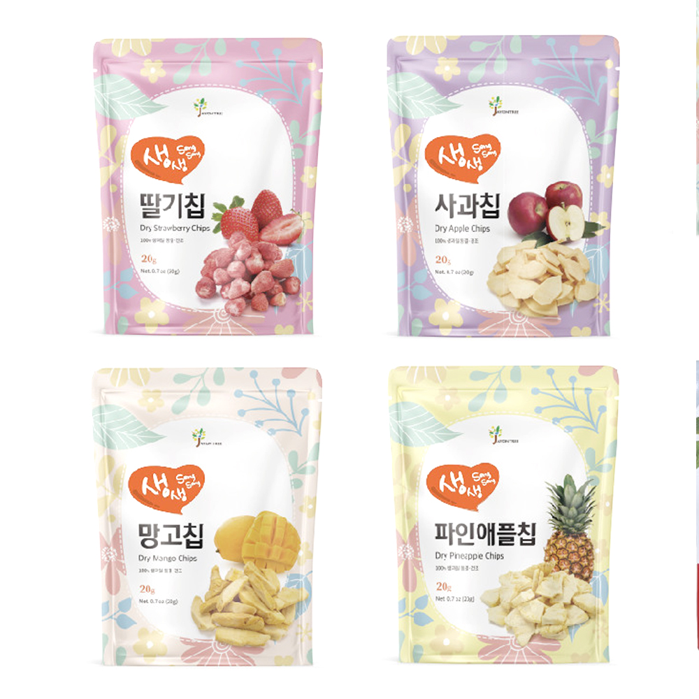 자연트리 동결건조생생과일칩 국산 딸기 사과 배